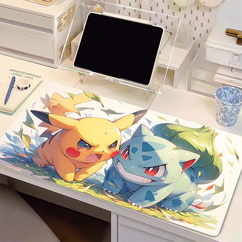 Anime Mouse Pad Computer Speed Type Varpet Mat P-Pokemon Bulbasaur For E-sports Players Laptop Keyboard Pad Mousepad PC Desk Mat