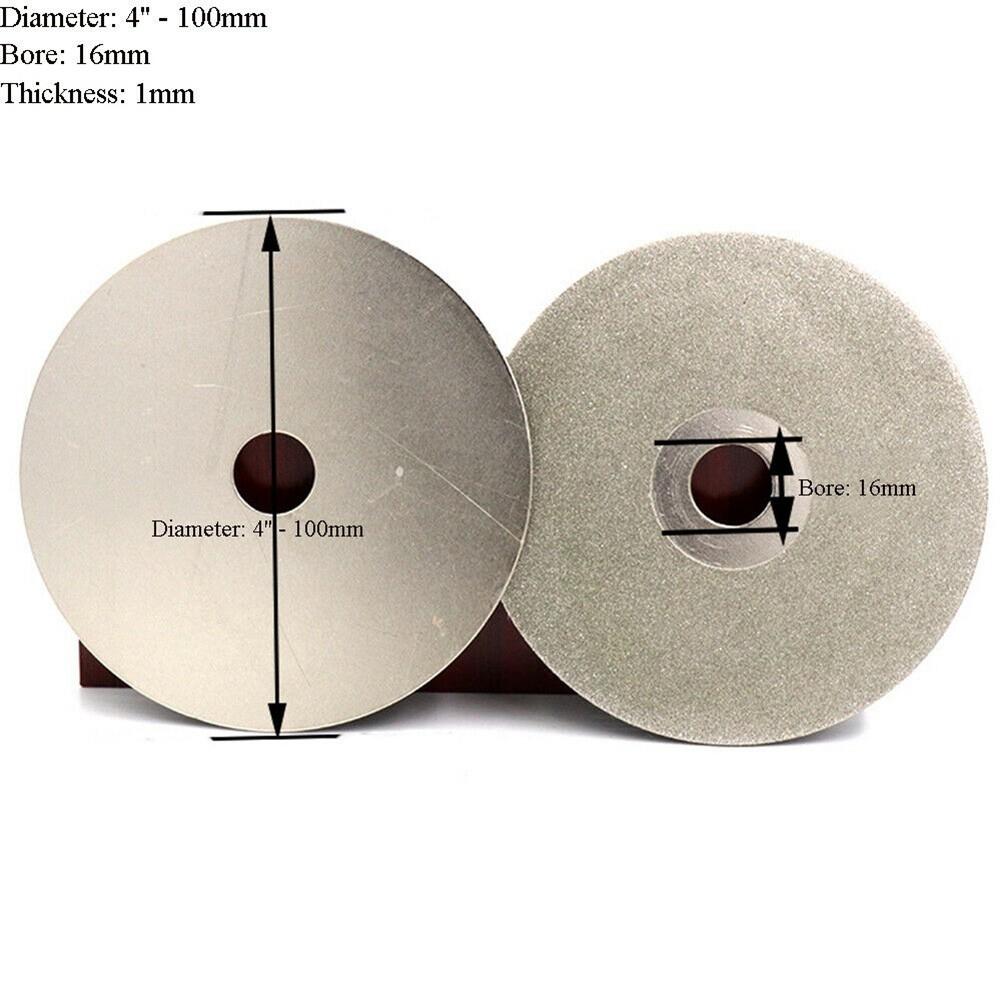 Multi Grit Diamond Coated Flat Lap Wheel 100mm 4 Lapidary Grinding Disc