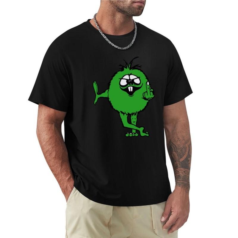 Green Guy flips bird 70s retro Classic TShirt cute tops vintage t shirt sweat shirt Unisex workout shirt