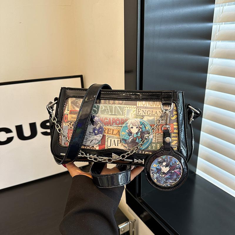 Прозрачная сумка Оригинальная сумка-цепочка Y2K Spice Girl Сумка Pain Bag Небольшое количество еды Pain Layer JK униформа сумка Laser цветная сумка через плечо