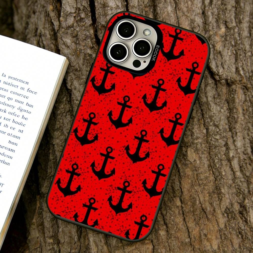 Морской Якорь Чехол для Телефона Для iPhone 17,16,15,14,13,12,11 Plus,Pro Max,XS,Цветной Посеребренный Внутренний Чехол
