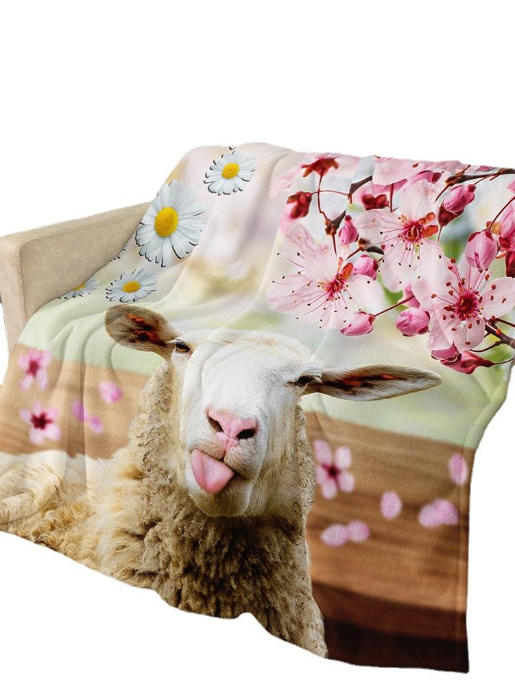 Flannel Pastoral Animal Horse Blanket Crystal Fleece Blanket Spring And Autumn