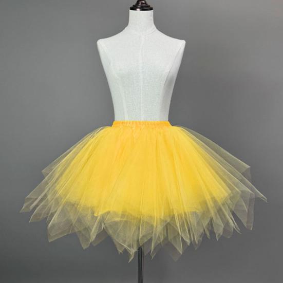 Women Tulle Skirt 50s Tutu Petticoat Elastic Waist Short Ballet Crinoline Petticoat Carnival Costume Underskirt