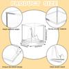 2 Pcs Championship Ring Clear Display Case with 2pcs Clear UV Ring Holder Acrylic Display Case-Thickened Base Large Capacity Rin