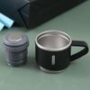 Handheld 304 Stainless Steel Insulated Tea Cup Set with Multiple Lids - High-End Business Gift Box