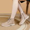 Fashion Autumn Early Winter Genuine Leather Shoes Women Ankle Boots Retro Soft Cow Leather Brand Ladies Boots Plus Size 41 D607