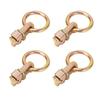 4PCS L Track Double Stud Tie Down Fitting Carbon Steel L Track Fitting with O Ring for Truck Bed