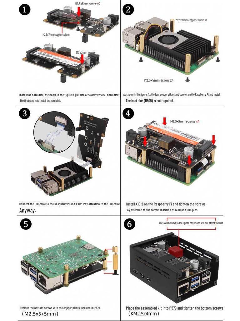 X1012 POE Ethernet блок питания PCIe на M.2 NVMe SSD плата расширения для Raspberry Pi 5