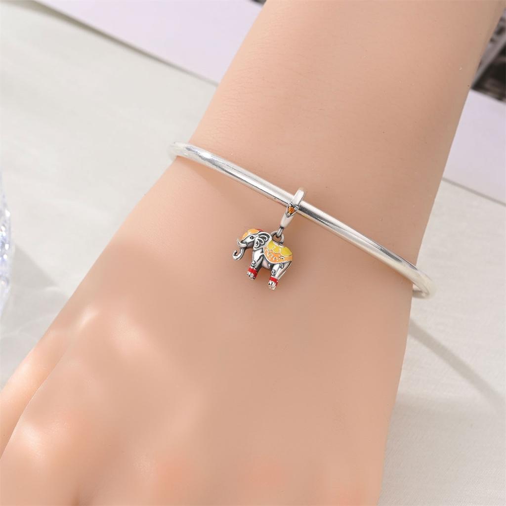 Медь Священный Благоприятный Защитник Слон Серия Подвеска Шарм Бусина Подходит Оригинальный Браслет Для Женщин DIY Ювелирные Изделия