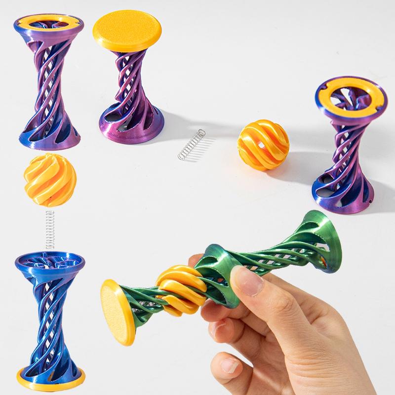 3D-печатная невозможная пирамида 3D-печатные игрушки Вращающееся Двухслойное спиральное дерево Разнообразие Декомпрессионное украшение