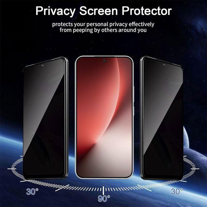 2x Verre Trempé Anti-espion pour Honor Magic 8 Lite, Protection d'écran Anti-Rayures
