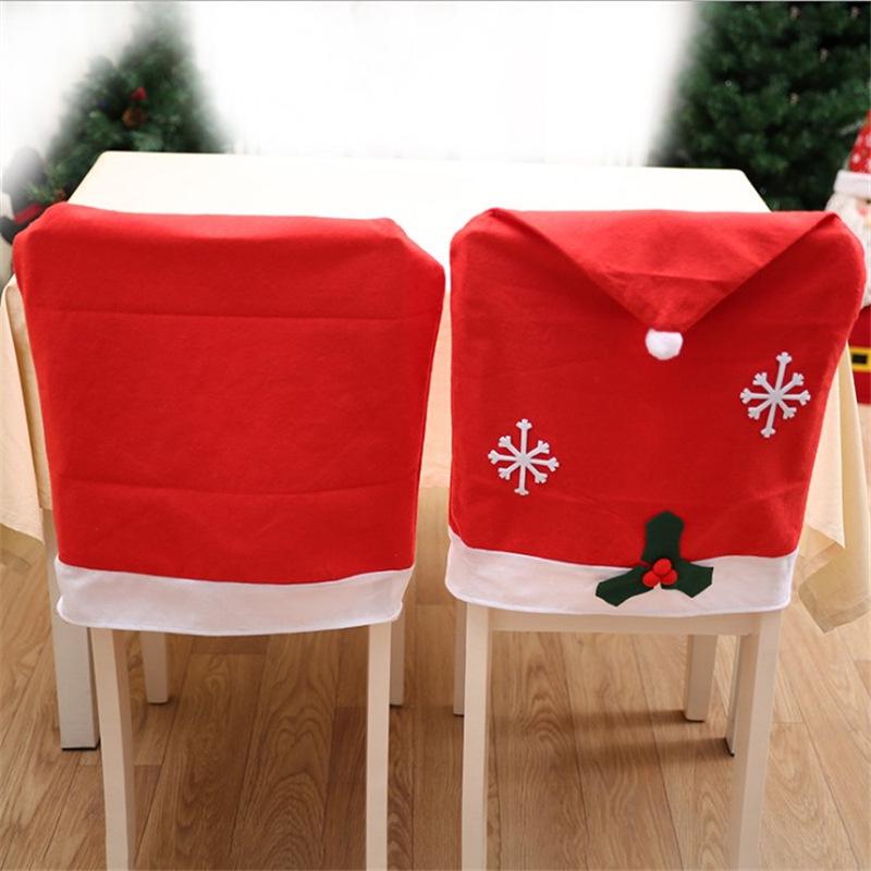 Рождественские украшения Рождественский снег Чехлы для стульев Рождественские украшения стола Рождественские чехлы для стульев Рождественские принадлежности