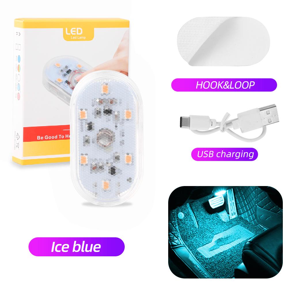 5V Автомобильный свет салона Finger Touch Sensor Switch Auto Roof Потолочная лампа для чтения USB Charge Светодиодные атмосферные огни Открытая дверь автомобиля Сигнальная лампа 6 цветов