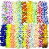 24/50/100Pcs Colorful Silk Flower Necklace Vibrant Faux Flower Garland Necklace  Summer Pool Party