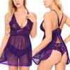 Женское сексуальное женское белье с открытой спиной, кружевное нижнее белье Babydoll, пижамы S-2XL