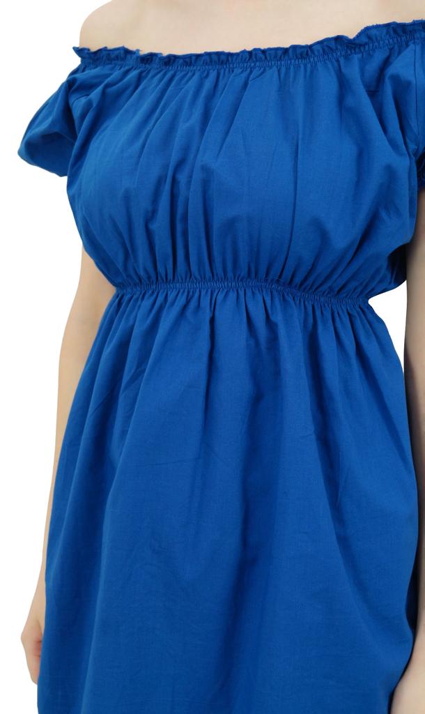 Bimba Женские топы с открытыми плечами и пышными рукавами, блузка с эластичной талией, хлопок