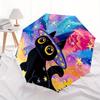 1pc Witch Cat Automatic Open 8-Rib Windproof Umbrella, Travel & Commuting, Suitable for All Seasons, Lightweight Portable 146