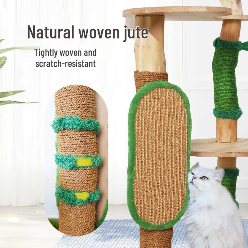 Integrated Cat Tree with Scratching Board & Bed