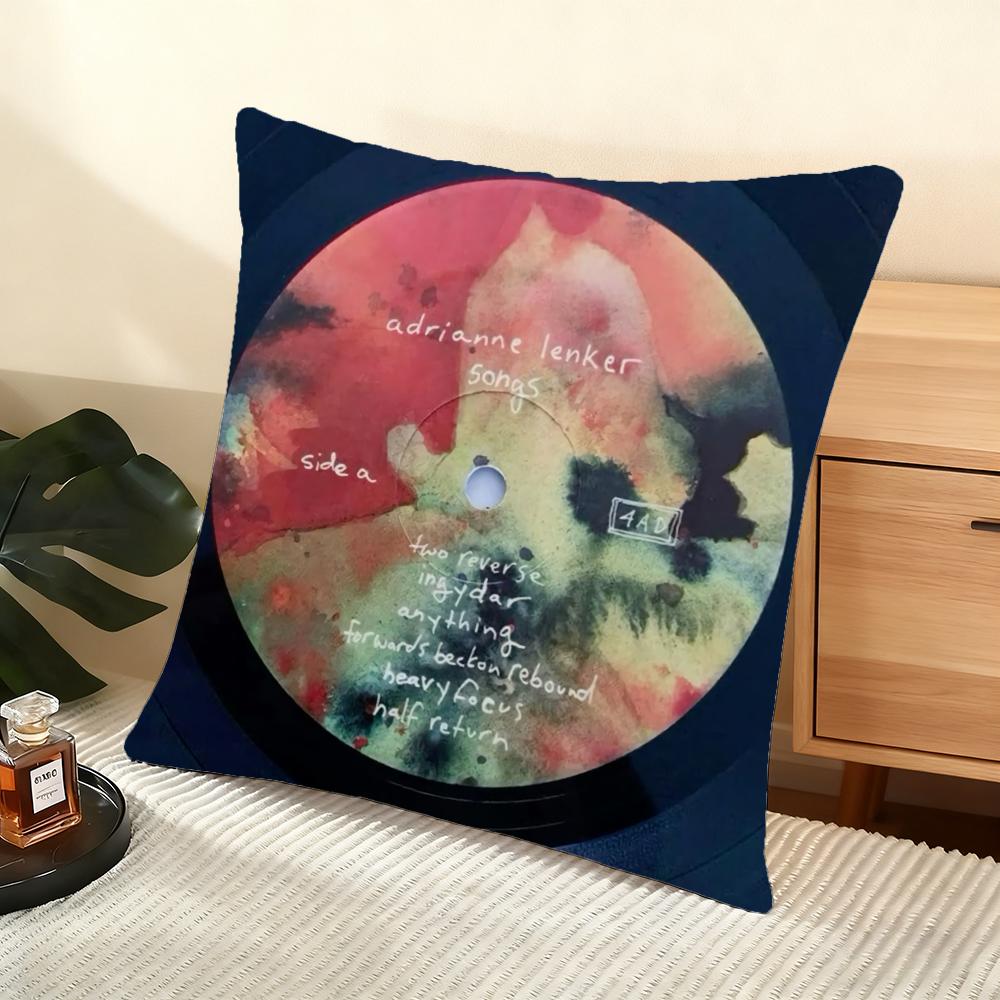 Cushion Cover Silky Short Plush Home Sofa Cushion Cover - Invisible Zipper Home Decoration Adrianne Lenker -Songs Album Art