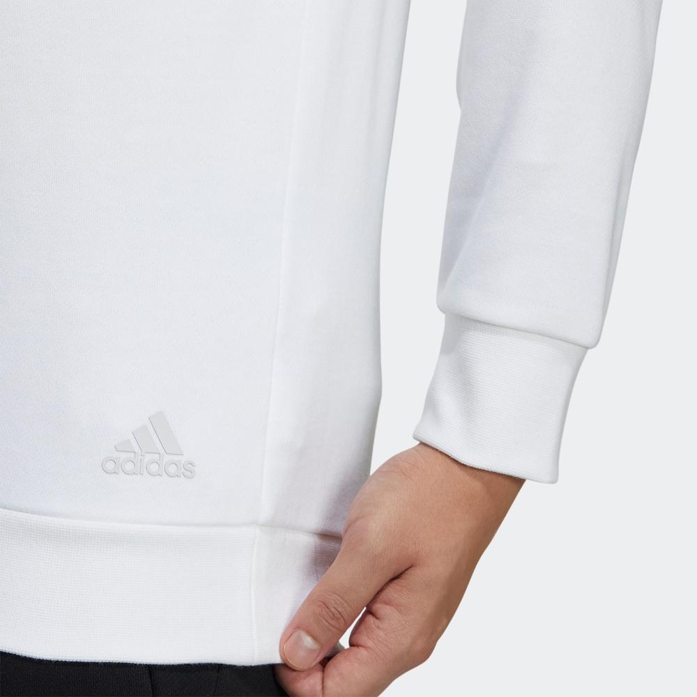 adidas Толстовки Мужские Белые С Капюшоном Средней Посадки Обычные H43798