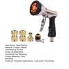 Yousheng Handheld Hose Nozzle 9 Adjustable Patterns Hose Spray Nozzle Heavy Duty Slip Resistant Water Sprayer for Cleaning Watering Lawn Garden