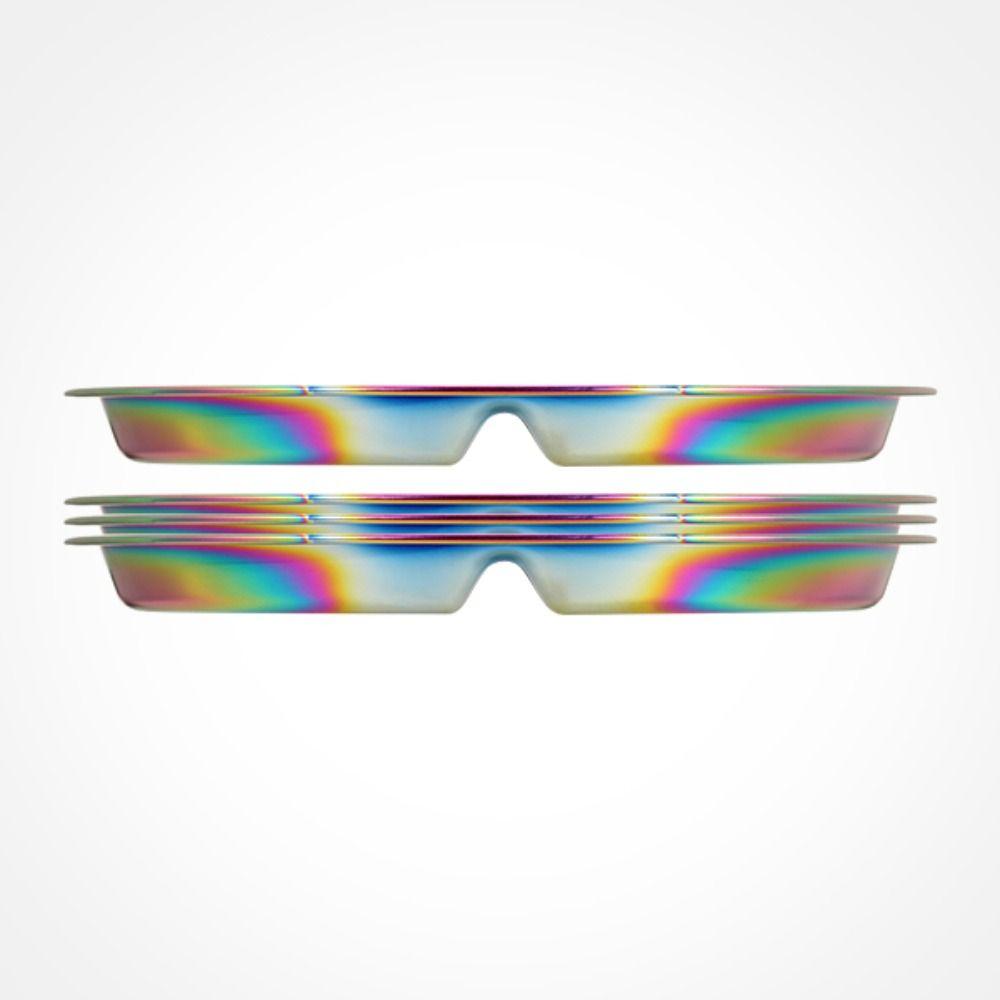 Ослепительная тарелка для контроля порций 304 нержавеющая сталь 3-секционный поднос для еды Взрослые/Дети