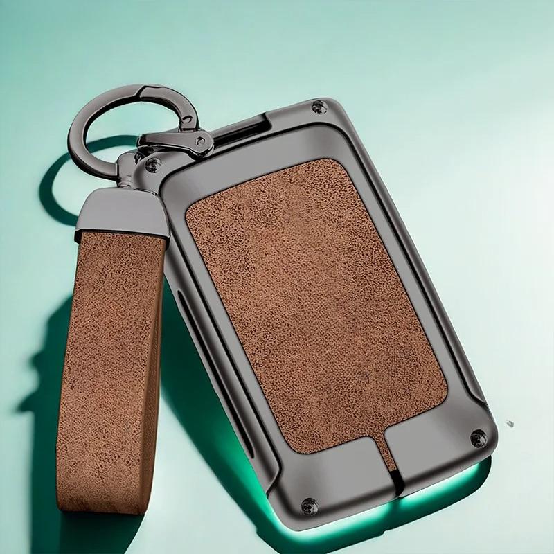 Автоматический чехол-сумка для ключей из ТПУ и цинкового сплава с логотипом Renault Duster, брелок для ключей автомобиля, металлическая оболочка для ключей автомобиля, аксессуары для декора салона автомобиля