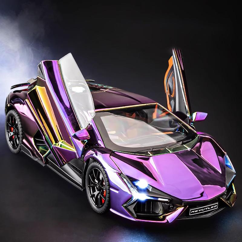 Spray 1/24 Lamborghini Revuelto Hybrid Super Sports Car Alloy Diecast Model Car Miniauto Simulation Collectibles Birthday Gifts