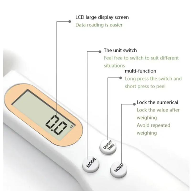 1 шт. ЖК-цифровая измерительная регулируемая ложка для взвешивания, кухонные весы, электронная мерная ложка, весы для кофейного порошка, весы для выпечки