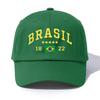1 шт. Бейсболка с принтом BRASIL для взрослых, Минималистичный ретро-стиль, Повседневная, Мягкая, Регулируемая, Кепка «Папа», Идеально в качестве подарка