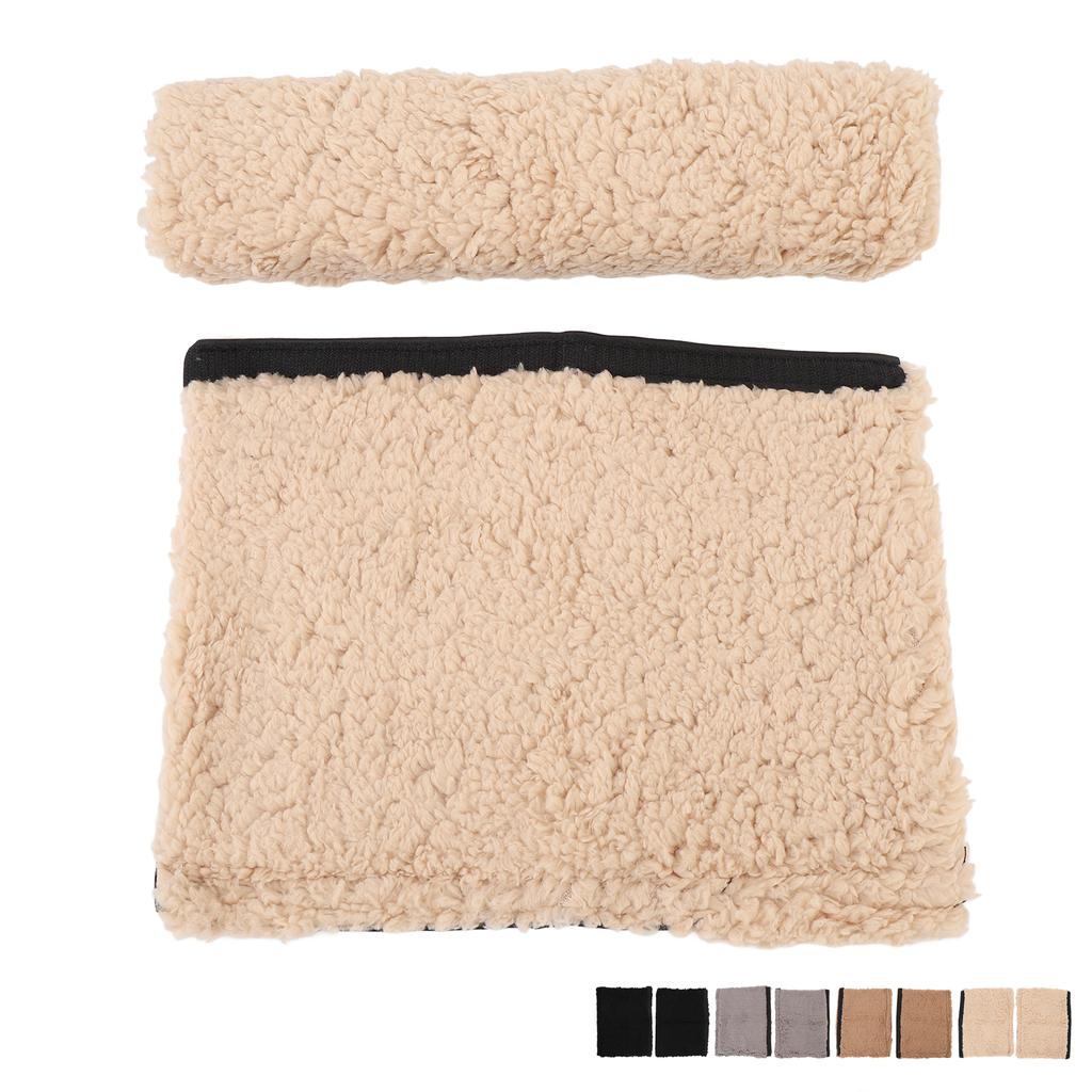 2pcs Chair Armrest Pad Sheepskin Fleece Armrest Cushion Comfortable Chair Armrest Pad for Transport 
