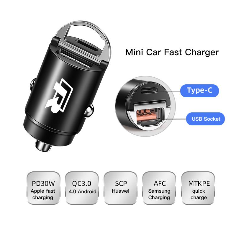 OPQ1 Volkswagen Car Charger USB Type-C Fast Charging Adapter For VW GTI Polo Golf MK6 MK7 Passat B6 Tiguan Arteon Jetta T-ROC ID.4 CC