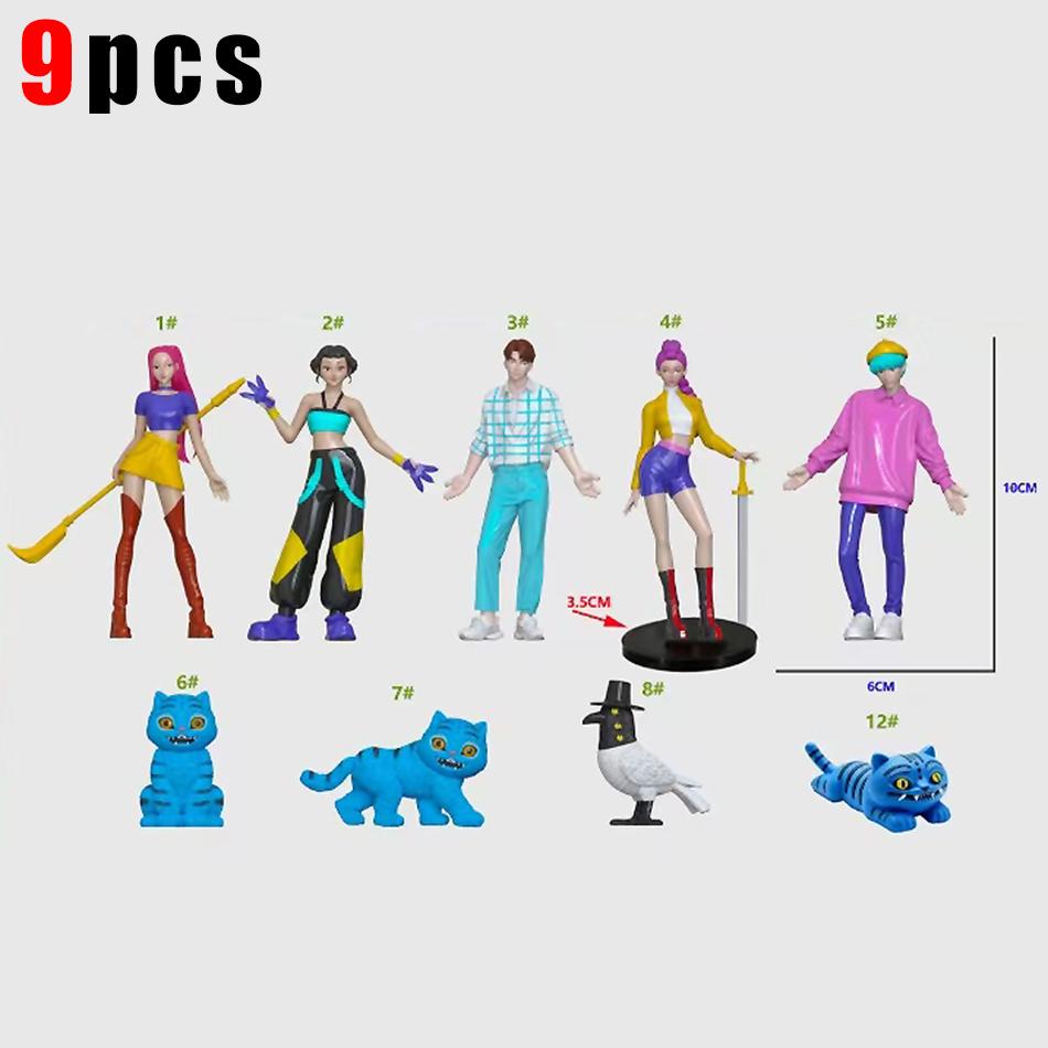 12 шт./Набор Kpop Истребители демонов Фигурка Игрушка Дерпис Тигр Руми Мира Зои Сасси Фигурка Кукла Для Поклонников Подарок