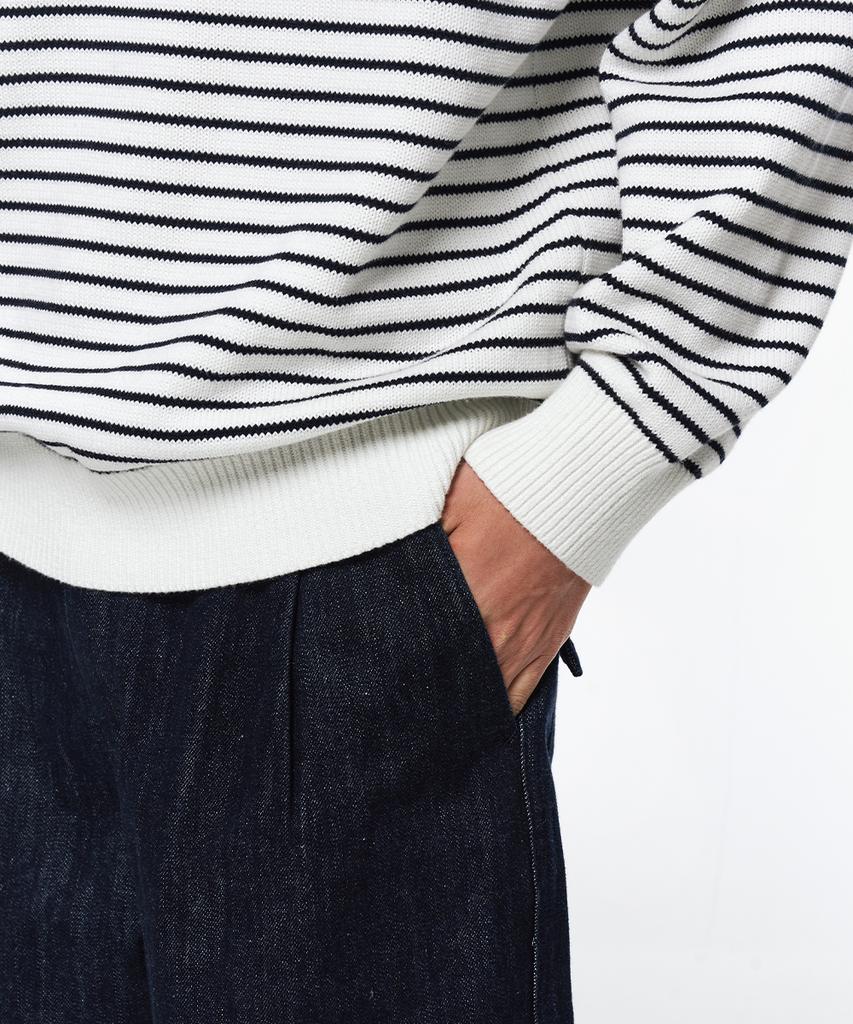 INTEMPOMOOD Note Stripe Round Knit: 3 Colors