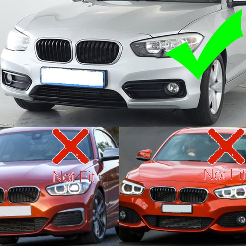 2x Front Bumper Fog Light Grilles for BMW 1 Series F20 F21 Sport Line 2015-2019 LCI 51117371667,51117371668