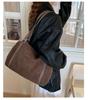 2025 Suede Boston Bag: High-End, Large Capacity One-Shoulder Crossbody