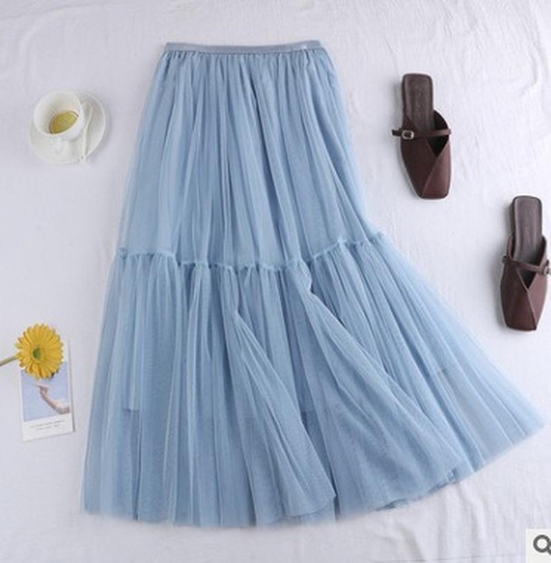 Повседневные длинные юбки с высокой талией для женщин, сетчатые, с бисером, до середины голени, женские длинная юбка, летние свободные женские юбки