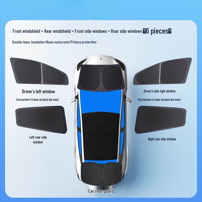 Шторка для конфиденциальности и защиты от солнца на окна автомобиля серии BYD - Полное покрытие, Теплоизоляция, Защита от УФ-лучей.