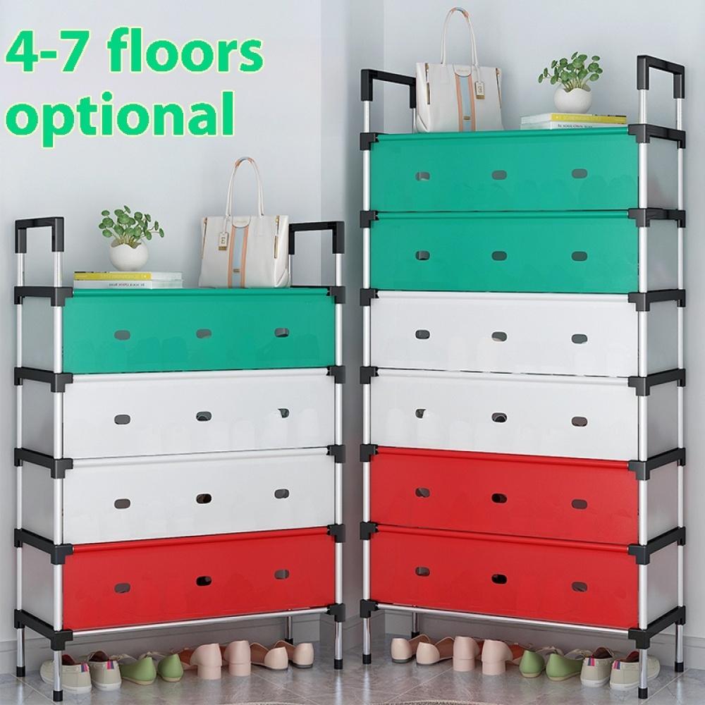 Пылезащитная полка для обуви, многослойная, универсальная, экономящая место, простая в сборке, бытовая, внутренняя, для хранения обуви в общежитии