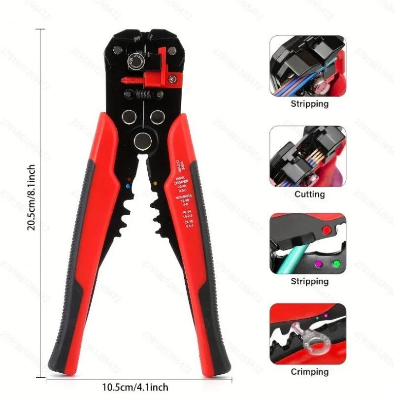 Professional Electrician Wire Tool Cable Wire Stripper Cutter Crimper Automatic Crimping Stripping Plier