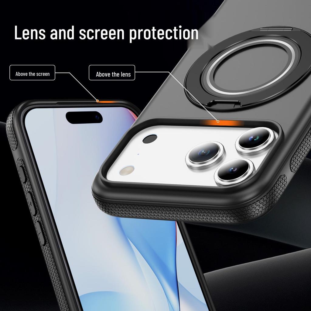 iPhone 17 Pro Поворотный противоскользящий чехол с вращением на 360° и защитой от падений