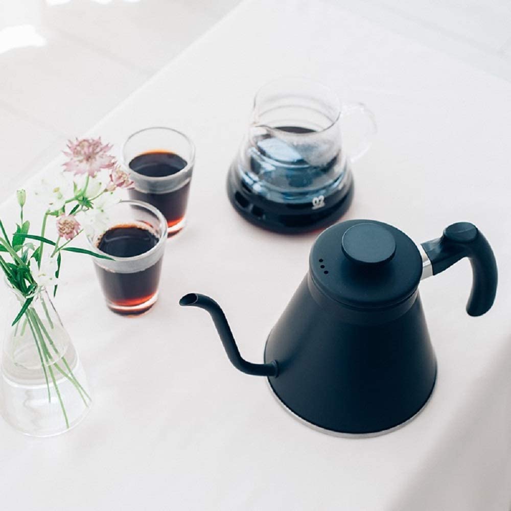 HARIO V60 Drip Kettle Fit Gas Compatible Practical 800ml Matte Black Made in Japan Present Gift Gift Fire/IH VKF-120-MB