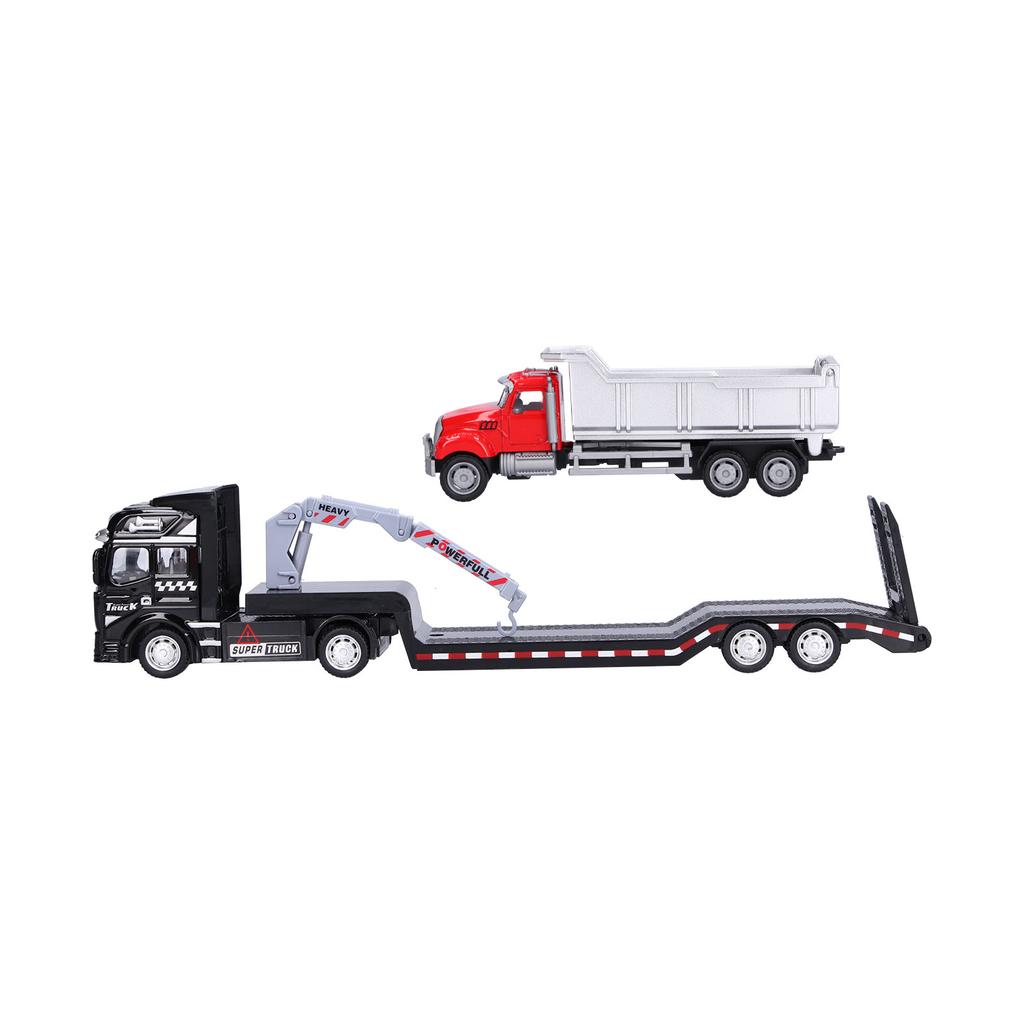1:50 Engineering Trailer Model Toys Movable Arm Vehicle Model Set Educational Car Toy for