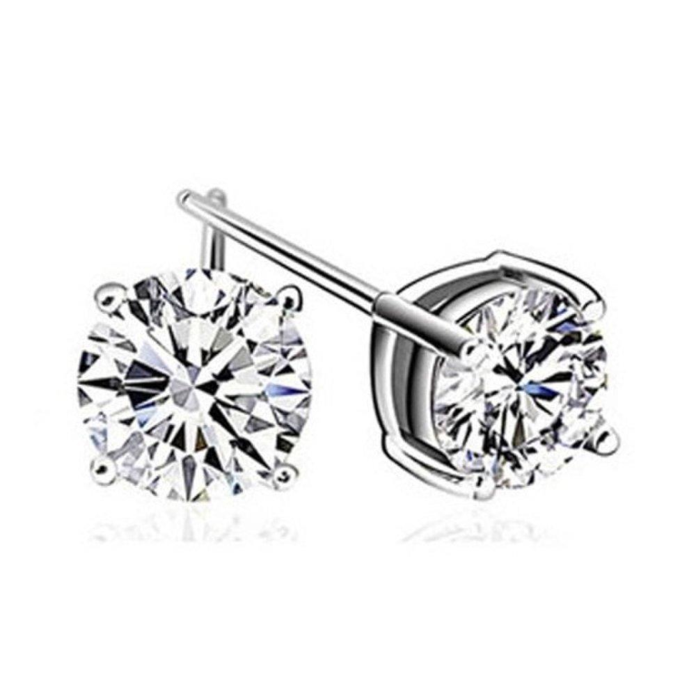 Четырехлепестковые Кубические Повседневные Серебряные Мини Кубические Серьги, Милые Серьги, Модные Серьги, Женские Серьги, Подарки-Серьги