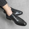 Деловые оксфорды кожаные туфли мужские на шнуровке резиновые формальные туфли мужские офисные свадебные туфли на плоской подошве мокасины мужские