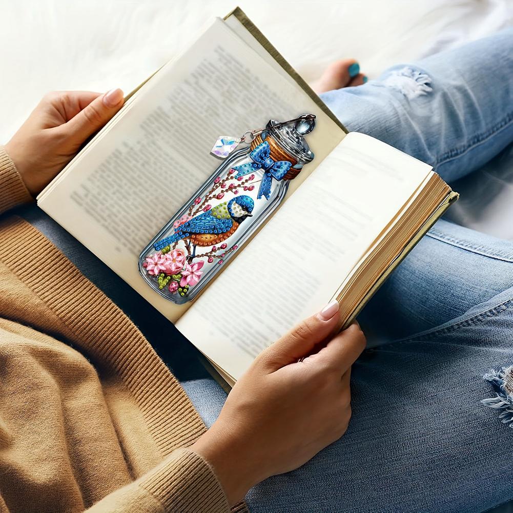 3Pcs Animal Themed DIY Diamond Painting Art Bookmarks Irregular Shaped Diamonds for Beginners Ideal Choice for Home Office Use