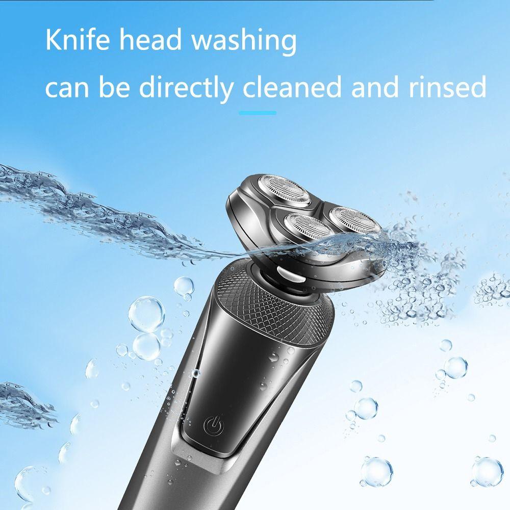 USB Перезаряжаемая 3 в 1 Электробритва Моющаяся Бритвенная Машинка Прочный Триммер для Бороды Подарки