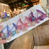 Gradient Elastic Hair Band Crack Heart Hair Ties New Ponytail Holder  for Girl