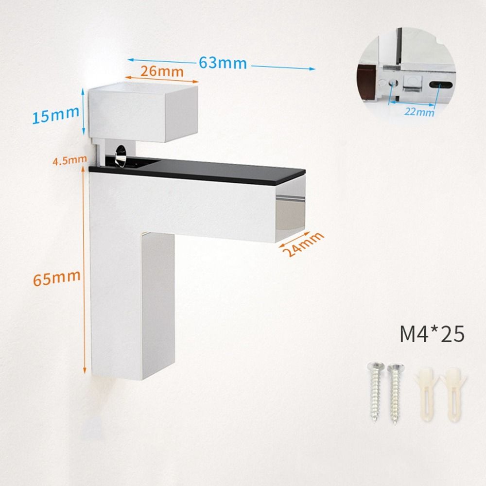 Furniture Accessories Cabinet Door clip Glass Shelf Holder Glass Door Clamp Frameless Brackets
