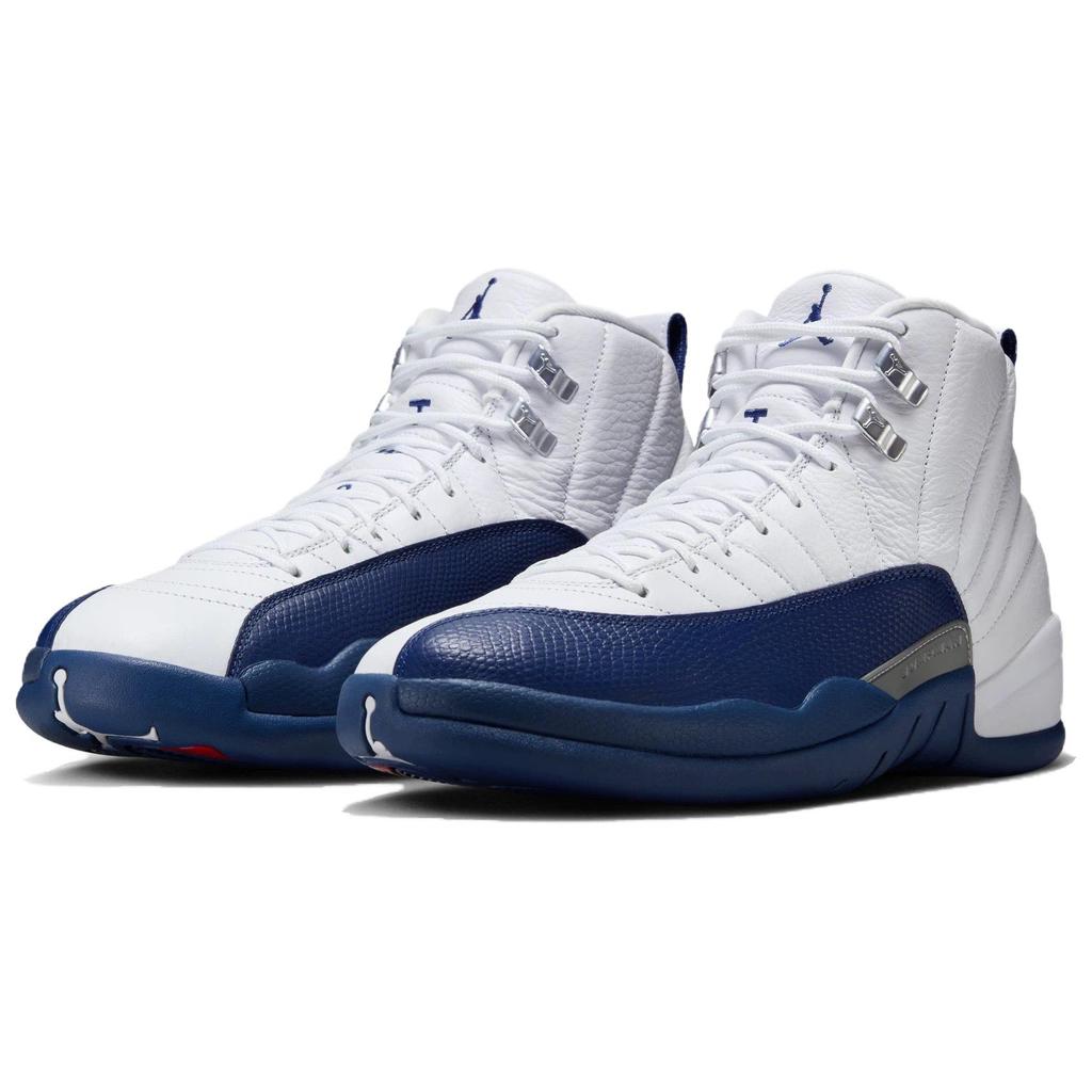 Мужские кроссовки Air Jordan 12 Retro French Blue 2025 Белые Металлик-серебристый Varsity-Red CT8013-114